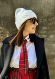 Cravatta donna in tartan scozzese