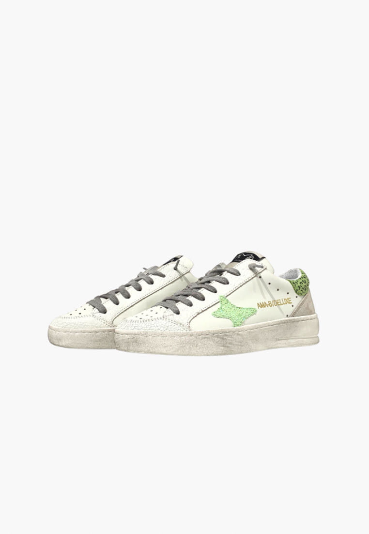 AMA BRAND SNEAKERS DONNA BIANCA LOGO VERDE - Shopaland