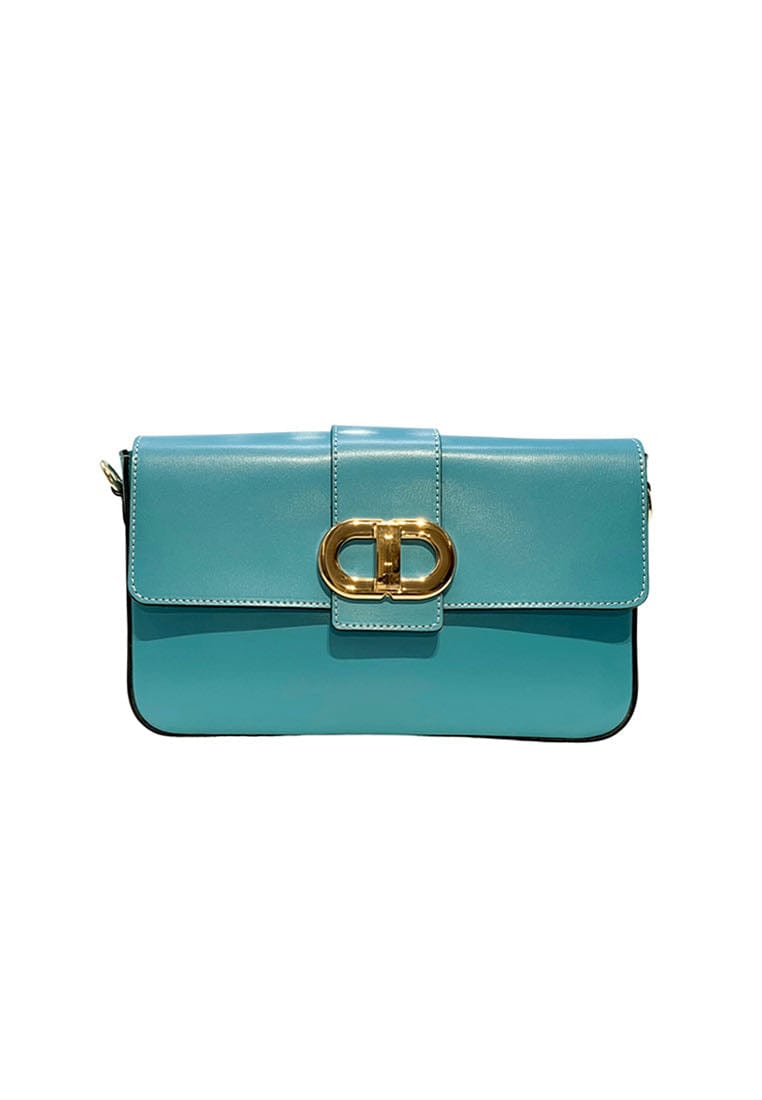 NAMASTE BORSA RETTANGOLARE IN PELLE CON FIBBIA ORO - Shopaland