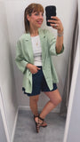 You decide giacca donna over in lino menta