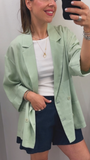 You decide giacca donna over in lino menta
