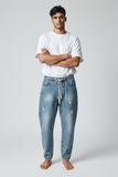 Bl11 Uomo Jeans Coulisse Rotture Campione