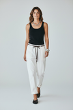 kikisix pantalone cotone bianco