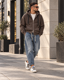 Bl11 uomo jeans blu marmo medio
