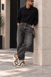 Pont uomo jeans teide loose denim antracite