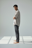 Bl11 camicia overshirt uomo a righe