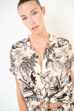 Kikisix camicia con stampa jungle