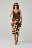 Gonna Donna pareo stampa foulard Monkey