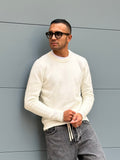 Sseinse maglione girocollo uomo panna