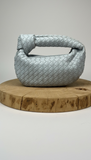 Borsa donna intrecciata con manico con nodo