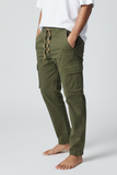 Pantalone uomo cargo con coulisse laccio in vita