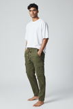 Pantalone uomo cargo con coulisse laccio in vita