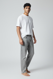 Pont jeans denim uomo cropped overdyed ice
