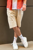Pont bermuda uomo jogger short popeline nero