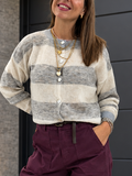 Cardigan a righe grigio