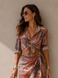 Camicia Donna slim stampa foulard