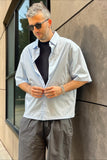 Camicia uomo manica corta Box fit