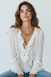 Camicia Donna con rouches mussola leggera