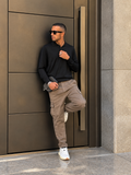 Bl11 uomo pantalone cargo cacao