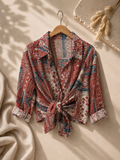 Camicia Donna slim stampa foulard