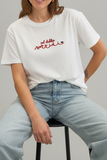 T-shirt donna con ricamoSorridi