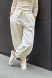 Kikisix donna pantaloni ballons tagli felpa burro