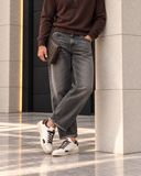 Pont uomo jeans teide loose grigio sporcato