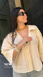 kikisix Camicia donna crop a righe
