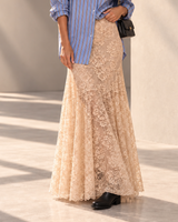 Kikisix Donna Gonna in pizzo svasata champagne - M/L