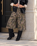 Kikisix Donna Bermuda cargo con elastico mimetico militare