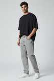 Pont jeans denim uomo cropped overdyed ice