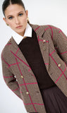 Blazer donna misti lana a quadri