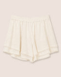 Kikisix donna short doppia balza con passamaneria naturale