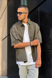 Camicia uomo manica corta Box fit