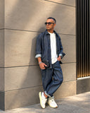 Pont uomo jeans teide loose raw fabric