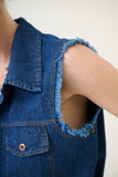 Kikisix gilet donna in denim