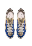 DATE SNEAKERS WOMAN VAMP LAMINATED GOLD BLUE