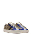 DATE SNEAKERS WOMAN VAMP LAMINATED GOLD BLUE