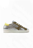 AMA BRAND SILVER WOMAN SNEAKERS WITH SAND DETAILS