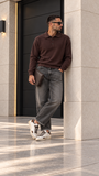Pont uomo jeans teide loose grigio sporcato
