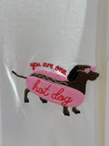 T-shirt donna con ricamo Bassotto