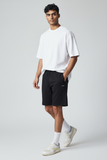 Bermuda uomo in felpa nero