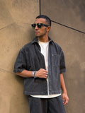 Pont Overshirt jeans denim uomo over shirt nero leggero