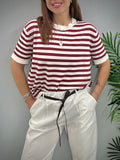 t-shirt donna a righe