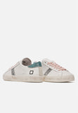 date sneakers donna bianca hill low calf white green