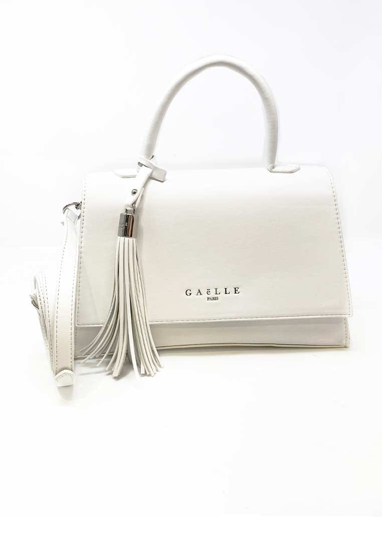Gaelle women's medium trunk bag with flap and magnetic closure