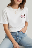 T-shirt donna con ricamo Bassotto
