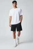 Bermuda uomo in felpa nero