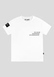 ko samui t-shirt uomo bianca con stampa scritta piccola laterale