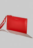 Gaelle red basic clutch bag with logo
